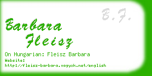 barbara fleisz business card